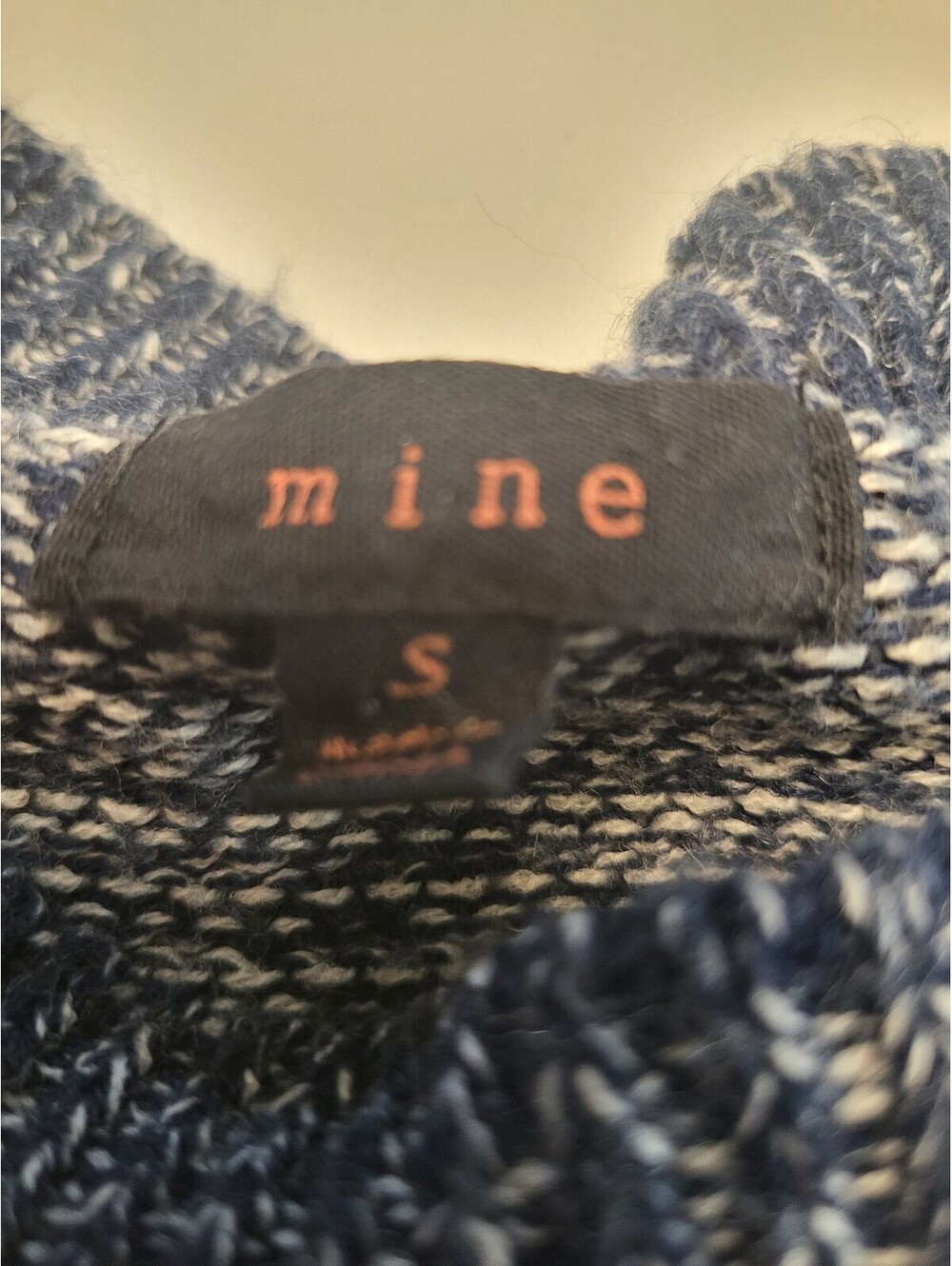 Mine Women's Small Blue and White Striped Knit Sweater